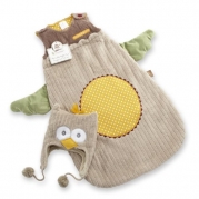 Baby Aspen My Little Night Owl Snuggle Sack and Cap, 0-6 Months