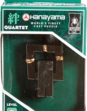 BePuzzled Hanayama Cast Metal Brainteaser Puzzles - Hanayama Quartet Puzzle (Level 6)