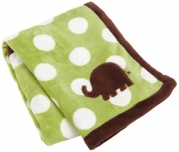 Carters Snuggle Me Elephant Boa Blanket, Green
