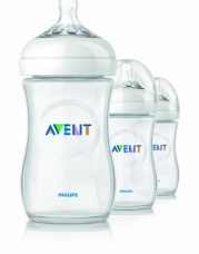 Philips AVENT 9 Ounce BPA Free Natural Polypropylene Bottles,3-Pack