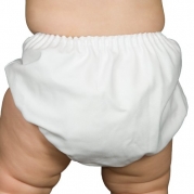 I.C. Collections Baby Boys White Batiste Diaper Cover Bloomers, Size S