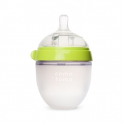Comotomo Natural Feel Baby Bottle Single Pack, Green, 5 Ounces