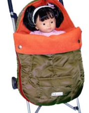 7 A.M. Enfant Toy Doll's Stroller Mini Sac Igloo Replica, Café/Orange