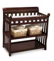 Delta Eclipse Changing Table, Black Cherry