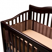 BreathableBaby Breathable Safer Bumper, Fits All Cribs, Brown