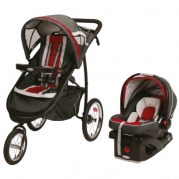 Graco FastAction Fold Jogger Click Connect Travel System/Click Connect 35, Chili Red