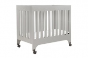 babyletto Grayson Mini Crib with Mattress Pad, Grey
