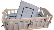 Baby Doll Bedding Hotel Style Port-a-Crib Bedding Set, Blue
