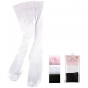 3-Pack Tights for Baby,Black-Pink-White, 0-9 Months