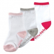 Luvable Friends3-Pack Kickproof Non-Skid Socks, Light Pink,
