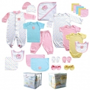 24-Piece Gift Cube, Pink, 0-6M