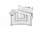 Baby Doll Modern Hotel Style Cradle Bedding set, Grey