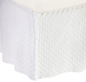 American Baby Company Heavenly Soft Minky Dot Tailored Crib Skirt, White
