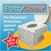 PottyCover - Disposable toilet seat covers. (6 individually packaged seat covers in each bag.)