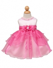 KID Collection Baby-Girls Ruffle Tiered Dress 24M Xl Pink Fuchsia (Kid B802)
