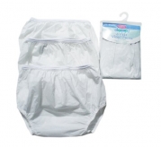 Dappi Waterproof 100% Vinyl Diaper Pants, 3Pack, White, Medium