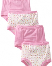 Gerber Girls 4 Pack Training Pants, Pink, 3T