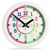 EasyRead Time Teacher Children's Wall Clock with simple 3 Step Teaching System. 12 dia, learn to tell the time, ages 5-12.
