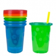 The First Years Take & Toss Straw Cups, 10 Ounce, 4 Pack