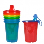 The First Years 4 Pack Take And Toss Spill Proof Cups, 10 Ounce, Colors May Vary