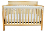 Trend Lab Fleece CribWrap Narrow Rail Cover for Crib Front or Back, Natural