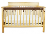 Trend Lab Fleece CribWrap Narrow Rail Cover for Crib Front or Back, Brown