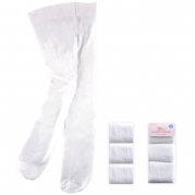 3-Pack Tights for Baby, White, 0-9 months
