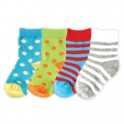 4-Pack Colorful Socks, Teal, 18-36 months