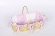 Baby Doll Bedding Gingham Moses Basket, Lavender