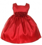 Sweet Kids Baby-Girls Slvless Dress Flw Waistband 24M Xl Red (SK B3047)