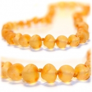 The Art of CureTM *SAFETY KNOTTED* Butterscotch - Certified Baltic Amber Baby Teething Necklace - w/The Art of Cure Jewelry Pouch (SHIPS AND SOLD IN USA)