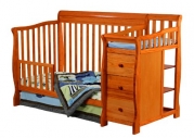 Dream On Me 5 In 1 Brody Convertible Crib With Changer, Pecan