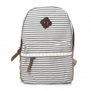Zicac Women Girl Cute Stripe Canvas Backpack SchoolBag Rucksack Shoulder Bag Travel Bag Ipad Bag