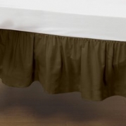 Portable Crib Solid Dust Ruffles - Color: Brown