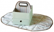 JJ Cole Collections Diaper Caddy, Green Stripe
