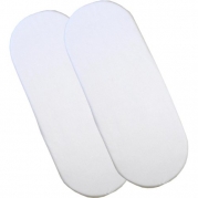 Pack of 2 Fitted Cotton Moses Basket Sheets - White