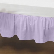 Portable Crib Solid Dust Ruffles - Color: Lavender