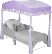Delta Children's Girls Canopy for Toddler Bed, Purple
