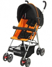 Dream On Me Single Stroller with large Canopy, Orange