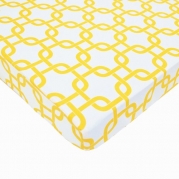 American Baby Company 100% Cotton Percale Fitted Portable/Mini Crib Sheet, Golden Yellow Twill Gotcha