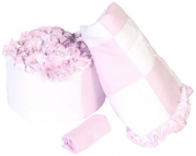 Baby Doll Bedding Gingham Cradle Bedding Set, Lavender