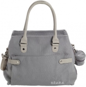 Beaba Stockholm Diaper Bag - Opens 180 Degrees - No Digging At the Bottom of the Bag - Beige