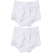 Oops! Undies Waterproof Bamboo Underwear White Training Pants 2 Pack (Ages 2-3 Fits 15 waist)