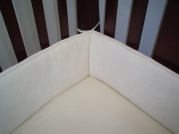 American Baby Company Organic Cotton Velour Portable Crib Bumper, Natural