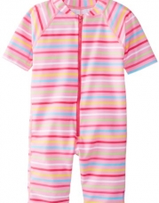 i play. Unisex-Baby Infant One Pece Sunsut, Pink Multi Stripe, 3T/3 Years