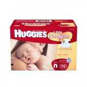 Huggies Little Snugglers Diapers for Newborn, Big Pack, 76 Count