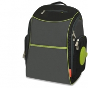 Fisher-Price FastFinder Sturdy Nylon Diaper Backpack, Black/Grey
