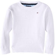 Tommy Hilfiger Baby-Boys Infant Derrill Pull Over Sweater, White, 24 Months