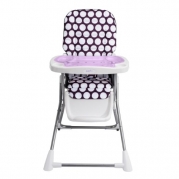 Evenflo Compact Fold High Chair, Polka Dottie Purple
