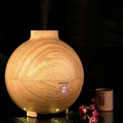 Better Tech 600ML Pod Shaped Wood Grain Aromatherapy Diffuser Ionizer Ultrasonic Humidifier Use with Essential Oils